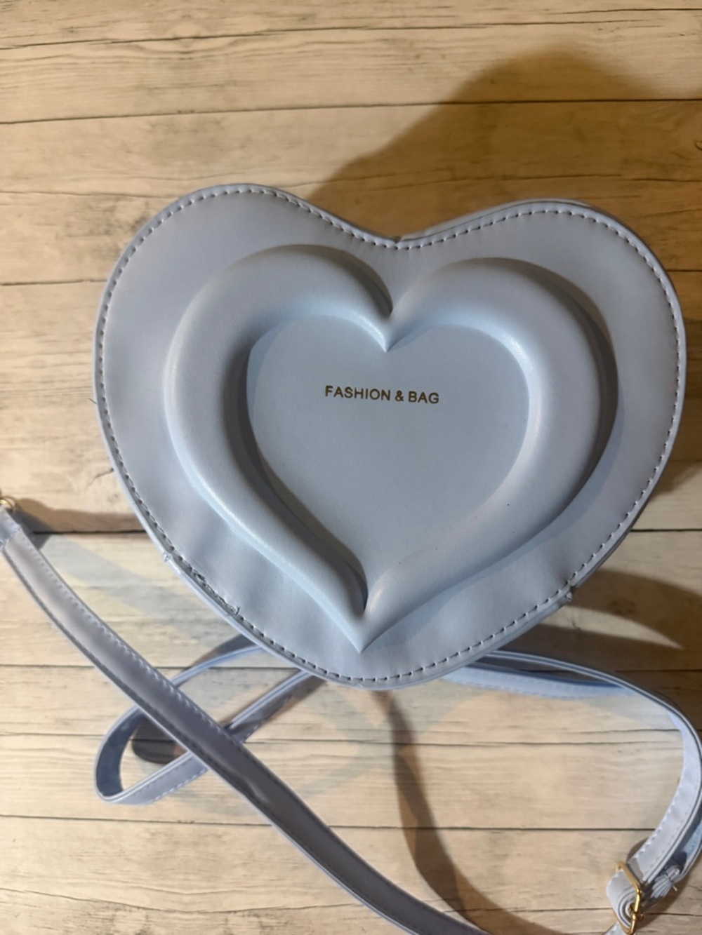 Heart Shaped Crossbody Bag in Light Blue